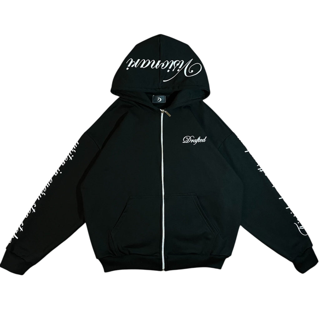 Hoodie Boxy Fit "Midnight Zip"